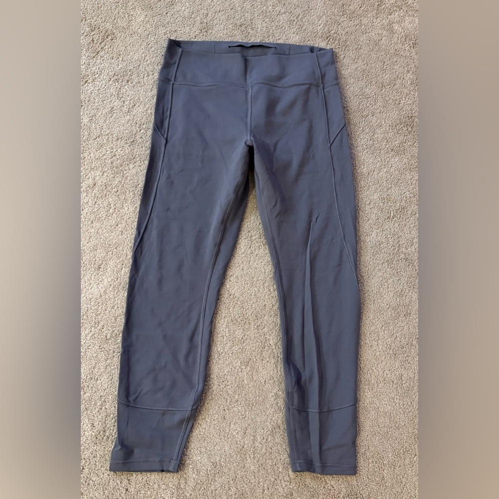 2019 Lululemon In Movement 7/8 Tight 25” Titanium Everlux Leggings Size 12 - Picture 5 of 8